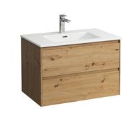 LAUFEN Pro S Set Lani juego completo 800, lavabo incl. mueble bajo lavabo, 800x500x540mm, H8649652671041, Color: Roble silvestre