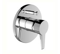LAUFEN PURE juego montado para mezclador monomando empotrado de ducha, con desviador, 2 consumidores, HF901779100000, Color: cromado