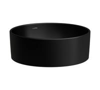 Laufen Savoy lavabo 38x38 cm circular sobre encimera negro H8129417161121