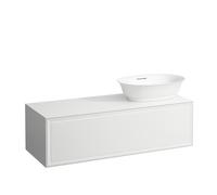 LAUFEN The New Classic Aparador, corte a la derecha, 1175x455x345mm, 1 cajón, para WT bowl H812852/3, H4060820856311, Color: Blanco brillante