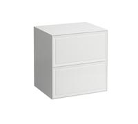 LAUFEN The New Classic Aparador, sin corte, 2 cajones, 575x455x600mm, H4060060851701, Color: Nieve (blanco mate)