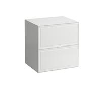 LAUFEN The New Classic Aparador, sin corte, 2 cajones, 575x455x600mm, H4060060856311, Color: Blanco brillante