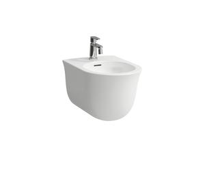 LAUFEN The New Classic bidé mural, 1 orificio de grifería, con rebosadero, fijación oculta, H8308514003021, Color: Blanco con LCC