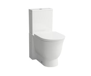 LAUFEN The New Classic combinación de inodoro de pedestal, descarga directa, sin borde, H8248580000001, Color: Blanco
