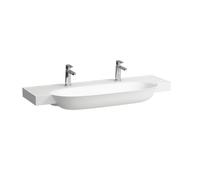 LAUFEN The New Classic lavabo, bajo encimera, sin rebosadero, 2 agujeros para grifo, 1200x480mm, H8138580001151, Color: Blanco