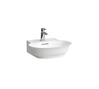 LAUFEN The New Classic lavabo con enjuague manual, con rebosadero, 1 agujero para grifo, 500x450mm, H8158524001041, Color: Blanco con LCC