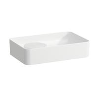 LAUFEN VAL lavabo bol, sin agujero para grifo, con rebosadero, US cerrado 550x360mm, H8122827571091, Color: Blanco mate