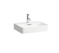 LAUFEN VAL Lavabo sobre encimera, 1 agujero para grifo, con rebosadero, US cerrado 550x420mm, H8162827161041, Color: Negro Mate
