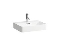 LAUFEN VAL lavabo sobre encimera, 3 agujeros para grifo, con rebosadero, US cerrado 550x420m, H8162827571081, Color: blanco mate