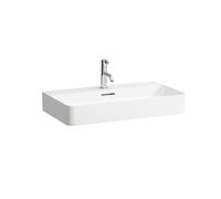 LAUFEN VAL Lavabo sobre encimera, 3 agujeros para grifo, sin rebosadero, US cerrado 750x420mm, H8162854001581, Color: Blanco con LCC
