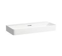 LAUFEN VAL Lavabo sobre encimera, sin agujero para grifo, con rebosadero, US cerrado 950x420mm, H8162877571091, Color: blanco mate