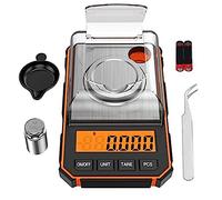 LAUGHERER BáScula Fina 0.001G, BáScula Digital en Miligramos 50G / 0.001G, BáScula Digital de Bolsillo con Pantalla LCD, BáScula Digital de Laboratorio, Naranja