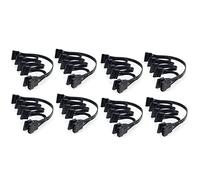 LAUGHERER Cable de alimentación IDE de 4 pines a 5 puertos, 8 pines Molex a puerto SATA múltiple de 18 AWG, cable de alimentación para disco duro, disco duro, SSD, PC