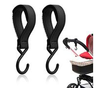 Laughhe 2Pcs Ganchos Carro Bebé, Gancho para Carrito Bebe, Ganchos para Silla de Paseo Universal Colgador Bolso Carrito Bebe Mosquetones para Colgar Bolsas de Compra Bolsa de Pañales