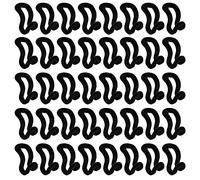 Laughhe 40PCS Antideslizante Cascada Perchas Gancho, Percha Mini Gancho de Flocado Conector Ganchos para Perchas Que Ahorran Espacio, Estante en Cascada Perchas Gancho para organizar el Armario, Negro