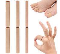 Laughhe 6 Piezas Dedos de Pie Protector 15cm Vendaje de Tubos de Dedo de Pie Protector de Almohadilla de Gel Suave Cortables Separador de Dedos para Callos Ampollas Callosidades Dedos de Pies y Manos