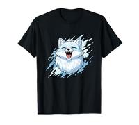 Laughing Arctic Fox Lindo Anime Snowy Winter Camiseta