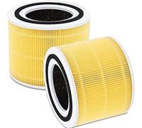 Laukowind Filtro de repuesto Core 300, compatible con LEVOIT Core 300 y Core 300S, filtros Core 300-RF, filtro HEPA verdadero 3 en 1, carbón activado de alta eficiencia, amarillo (paquete de 2)