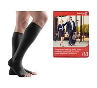 Lauma Medical Calcetines de compresión médica hasta la rodilla con puntera abierta - 23-32 mmHg Clase II - Alivio para piernas cansadas e hinchadas