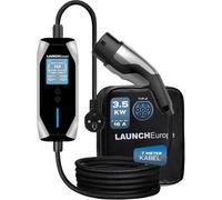 Launch Cargador EV Tipo 2 de Europa, Cargador portátil de 16 A, 7 m, 3,5 kW, Cable de Carga EV Ajustable con Pantalla LCD, Control de aplicación, IP65 Impermeable, 6/8/10/13/16A, protección Tipo B