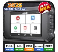 Launch Creader Elite 2.0 BBA OBD2 Scanner para Benz/BMW/Audi Series, Sistema Completo Bidireccional Herramienta de Escaneo de Diagnóstico, Codificación ECU, Pruebas Completas OBD2 Lector de Códigos