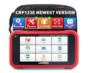 LAUNCH CRP123E V2.0 OBD2 Diagnosis Coche Multimarca Español con 4 Sistemas y 7 Funciones de Reinicio Lector de Código Sistema de Motor ABS SRS Transmisión, Reset de Aceite ETS SAS, WiFi Actualización