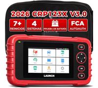 LAUNCH CRP123X V3.0 64G - Dispositivo de diagnóstico profesional OBD2 para todos los coches y marcas - Diagnóstico de 4 sistemas con reinicio: servicio de aceite EPB DPF, prueba de batería SAS/BMS