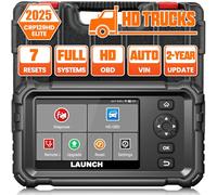 LAUNCH CRP129 HD Elite - Escáner de diagnóstico para Camiones (Sistema Completo para Camiones Pesados, con 7 Servicios de devolución para el 99% de Camiones y vehículos comerciales)