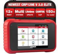 LAUNCH CRP129E V3.0 OBD2 Diagnosis Coche Multimarca con 4 Sistemas + 12 Servicios de Reinicio Lector de Código Sistema de Motor ABS SRS Transmisión Reset de Aceite TPMS EPB SAS DPF Injector Coding BMS