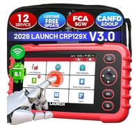 LAUNCH CRP129X V3.0 OBD2 - Herramienta de diagnóstico con 12 funciones de reinicio, diagnóstico para 4 sistemas de diagnóstico ABS, SRS, transmisión, motor, lector de coche, funcionalidad completa de