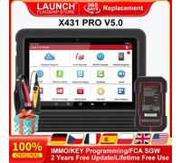 LAUNCH-herramienta de diagnóstico automático X431 PRO V5.0 OBD2, escáner de coche IMMO/programación de llaves, DBScar VII, CANFD, DOIP, 37 + reajustes, escaneo de codificación ECU With Adapter Box
