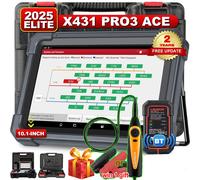 LAUNCH-Herramienta de escaneo X431 PRO3 ACE para codificación ECU en línea, mapa de topología, CANFD, DoIP, SGW, todos los sistemas, herramientas de diagnóstico, más de 37 servicios EU Version