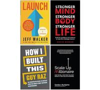 Launch, Mindset With Muscle, How I Built This & Scale Up Millionaire 4 Books Collection Set