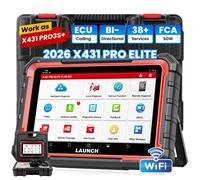 LAUNCH X431 PRO ELITE Herramientas de diagnóstico de coche de 8 pulgadas Auto OBD OBD2 Escáner Todos los sistemas CAN FD/DOIP Prueba activa 35 Restablecer codificación ECU en español Global version