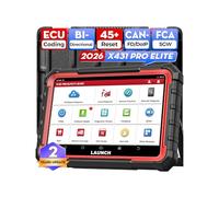 Launch X431 Pro Elite OBD2 Diagnosis Coche Multimarca, Bi-direccional Maquina Diagnosis Coche Scanner,Codificación ECU, Función Guiada V.AG., CANFD & DOIP, 45+ Reset, Todo el Sistema, Pruebas Activas