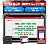 LAUNCH X431 PRO3 V+ Elite, 2025 Smartlink C 2.0 Herramienta de escaneo bidireccional con J2534, escaneo de camiones HD, mapa de topología, más de 60 servicios, codificación online, CANFD/DOIP/D-PDU