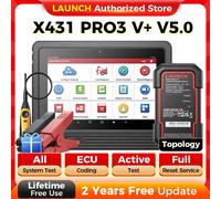 LAUNCH X431 V + Plus PRO3 10 "herramientas de diagnóstico coche Auto OBD2 escáner taller mecánico Diagnost automotriz vs X431 PRO3S + Global Version
