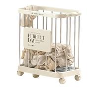 Laundry Basket with Wheels | Wheeled Laundry Hamper | Rolling Laundry Basket | Mobile Laundry Basket, Laundry Cart with Wheels, Portable Laundry Basket