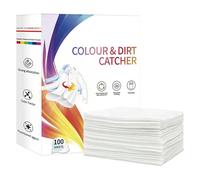 Laundry Color Catcher Sheets - 100PCS High Strength Dye Guard Fabric Sheet, Colors Run Remover For Washing Machine & Dryer Clothes Protection | Suitable For Home Daily Travel Commercial Laundres