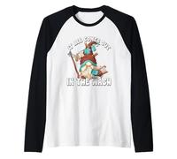 Laundry Quote It All Comes out In The Wash For Grandpa Life Camiseta Manga Raglan