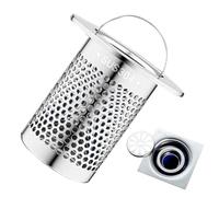 Laundry Sink Drain Strainer, Stainless Steel Rustproof Mesh Drain Catcher with Handle, Fine Filter Basket Insert for Utility Sinks Hair Trap, Kitchen Debris, Bathroom Tub Drains, Easy Cleaning Use