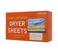 Laundry Softener Sheets, Clothing Scented Detergent Tablets, 120 Pieces Fabric Smoothing Sheets with Fresh Fragrance, Eco-Friendly Laundry Tool with Compact Design, Household Supplies