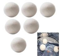 Laundry Wool Dry Balls - reusable fabric softener | Wool Dryer Balls | Sheet & Fabric Softener Set of 6 | Woolen Ball for Dryer Laundry Accessories Reduce Cloth & Drying Time