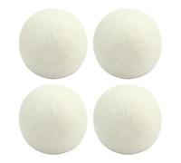 Laundry Wool Dryer Balls - Reusable Natural Fabric Softener Balls 4 Pieces, Eco Friendly Laundry Drying Helper, Durable Pure Wool, Reduces Static Drying Time, For Room Clothes Towels Bedding