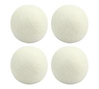 Laundry Wool Dryer Balls - Reusable Natural Fabric Softener Balls 4 Pieces, Eco Friendly Laundry Drying Helper, Durable Pure Wool, Reduces Static Drying Time, For Room Clothes Towels Bedding