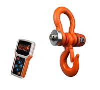 Launweiscalenix Báscula digital de grúa de 10 toneladas/22000 libras, báscula industrial colgante resistente de 10000 kg con indicador de mano inalámbrico, naranja