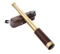 Laupha Pirata Telescopio Retro Monocular Portátil Zoomable 25x30 Lente BAK-4 Vintage Catalejo Niños Impermeable Mini Telescopio para Acampar al Aire Libre