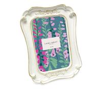 Laura Ashley (4x6 Marco de fotos simple, ornamentado, de inspiraci n vintage, blanco con bordes dorados, horizontal y vertical para exhibir en la