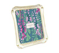 Laura Ashley (8x10) Marco de fotos simple, ornamentado, de inspiraci n vintage, blanco con bordes dorados, horizontal y vertical para exhibir en