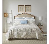 Laura Ashley Amberley Bisquit Reversible edredón Set, Bisquit, Full/Queen